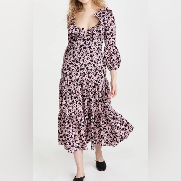 NWT Likely Bella Tiered Floral Midi Dress - Picture 1 of 10